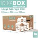 10個入り TopBox 大容量48リットル 二重壁構造の引越し・収納ボックス